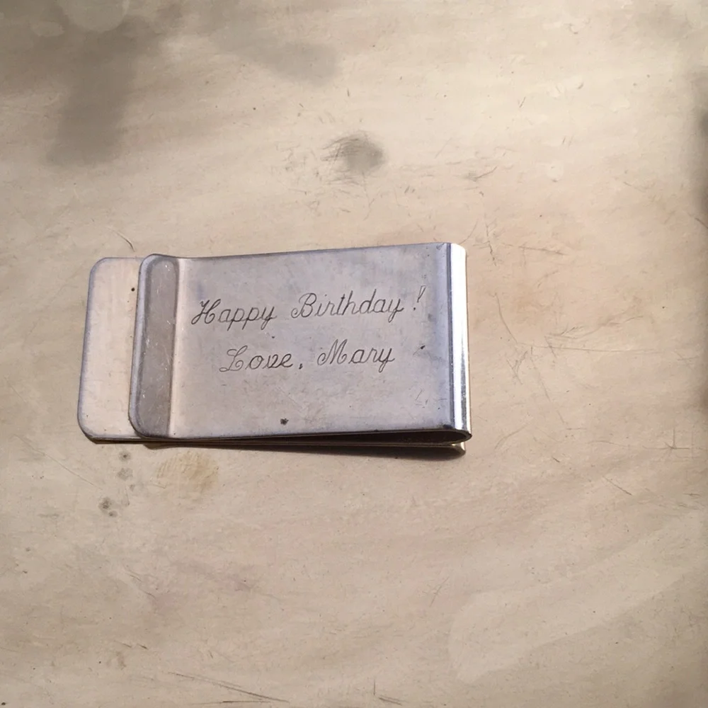Monogram money clip